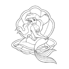 coloriage: Coloration La Petite Sirène dans l'évier