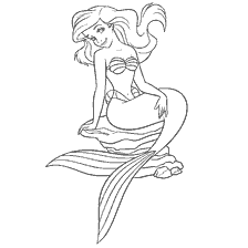 coloriage: Couleur de la petite sirène d'Ariel