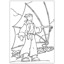 coloriage: Dessin de Jim Hawkings de Treasure Planet