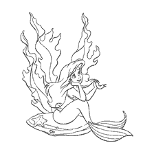coloriage: La petite sirène : Les rêves de la petite sirène