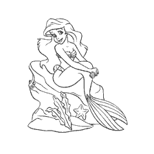 coloriage: Couleur de la petite sirène d'Ariel