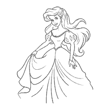 coloriage: Coloration de la sirène Ariel