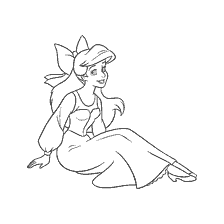 coloriage: La petite sirène de la petite sirène