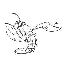 coloriage: Crevettes chantantes de Disney Little Mermaid