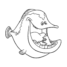 coloriage: Coloration du poisson musical de la sirène