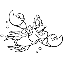 coloriage: Sebastian Crab de La Petite Sirène