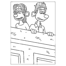 coloring page: Rita and Roddy look up