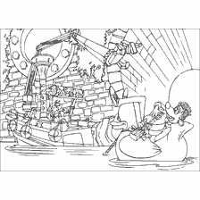 coloring page: Roddy on guitar in a scene from the cartoon Get Out!