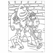 coloring page: Roddy and Rita in the hands of the bandits from the cartoon Get Out!