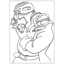 coloriage: Les pirates tiennent une carte du trésor dans leurs mains