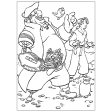 coloriage: Coloration avec des personnages de la planète Trésor