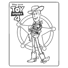 Kleuren door Sheriff Woody van Toy Story