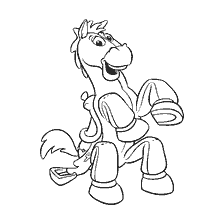 Coloring Horse Bulzai van de cartoon Toy Story