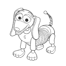 Kleurende hond Scoops uit Toy Story