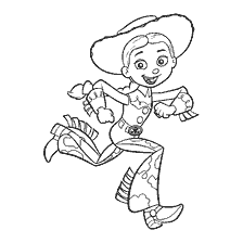 Jesse's tekening van Toy Story loopt met een glimlach