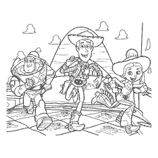 Kleuren Buzz Lighter, Woody en Jesse van Toy Story
