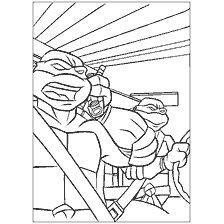 coloriage: Coloration Tortues Ninja en Turtlemobile