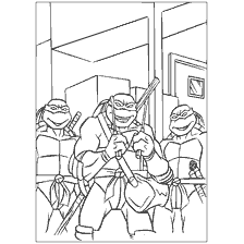coloriage: Tortues ninja Préparez-vous à une aventure