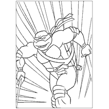 coloriage: La coloration des tortues ninja de Leonardo