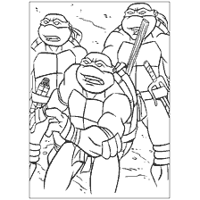 coloriage: Tortues ninja en coloration