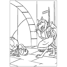coloriage: Splinter et robot sur la coloration des tortues Ninja