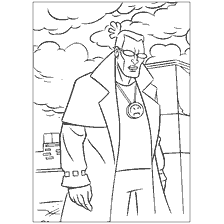 coloriage: Dessin du méchant des tortues Ninja pour colorier