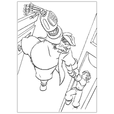 coloriage: Photo du livre de coloriage de la planète du Trésor, une scène avec des personnages
