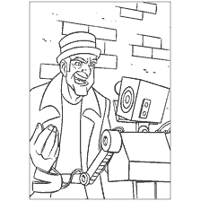 coloriage: Coloriage homme et robot de tortues Ninja