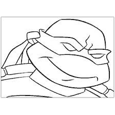 coloriage: Coloration de la tortue Ninja avec l'image de Michelangelo