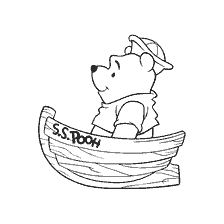 Winnie the Pooh in the boat