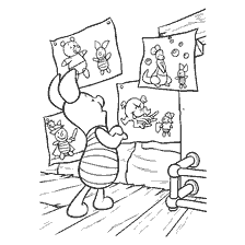 Tentoonstelling van schilderijen door Winnie Bear