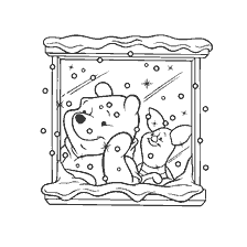 Winter agter die venster