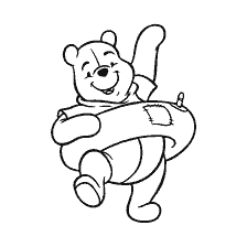 Winnie Bear with a Swimming Circle