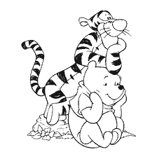 Coloring with Winnie and Tigger Bear