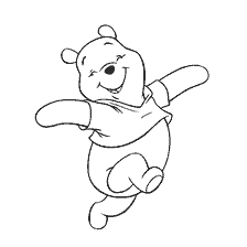 Coloring Winnie the Bear Who Jumps Fun