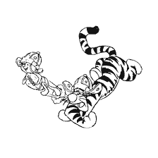 Baby Roo and Tigrul on the coloring book