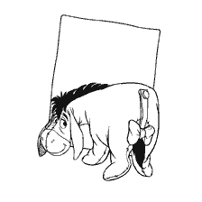 Coloring Donkey Ushastika from Winnie Bear