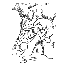 Winnie the Pooh and the Rabbit where Vinnie got stuck in a tree