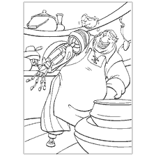 coloriage: Couleur Chef Cyborg de Treasure Planet