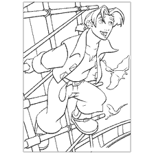 coloriage: Colorer Jim Gaven de la planète Trésor