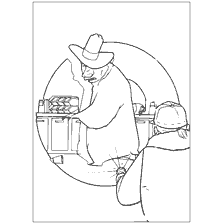 coloring page: Coloring from Hunting Season with Sheriff and Character with Weapons