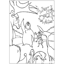 coloring page: Coloring characters from the cartoon Hunting Season