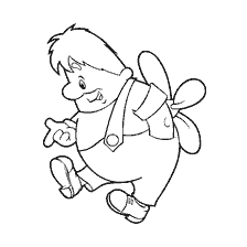 Caractère Carlson, peint en livre de coloriage