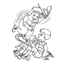 Bébé et Carlson, livre de coloriage