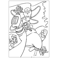 coloriage: Coloration avec des personnages de la planète du trésor représentant une rébellion sur un navire