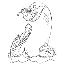 Skrat in a dangerous situation between reptiles in the Ice Age