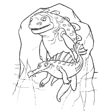 Ice Age Coloring: Reptiles in Ice