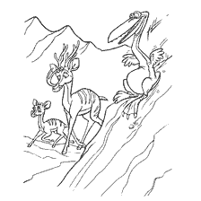 Ice Age Coloring: Animals on the Mountainside