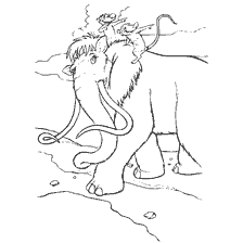 Crash and Eddie on the back of an Ice Age mammoth