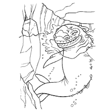 Drawing of a predatory reptile from the cartoon Ice Age